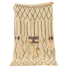 Alfombra Bereber Vintage Azilal Marruecos Hecha a Mano 100% Lana