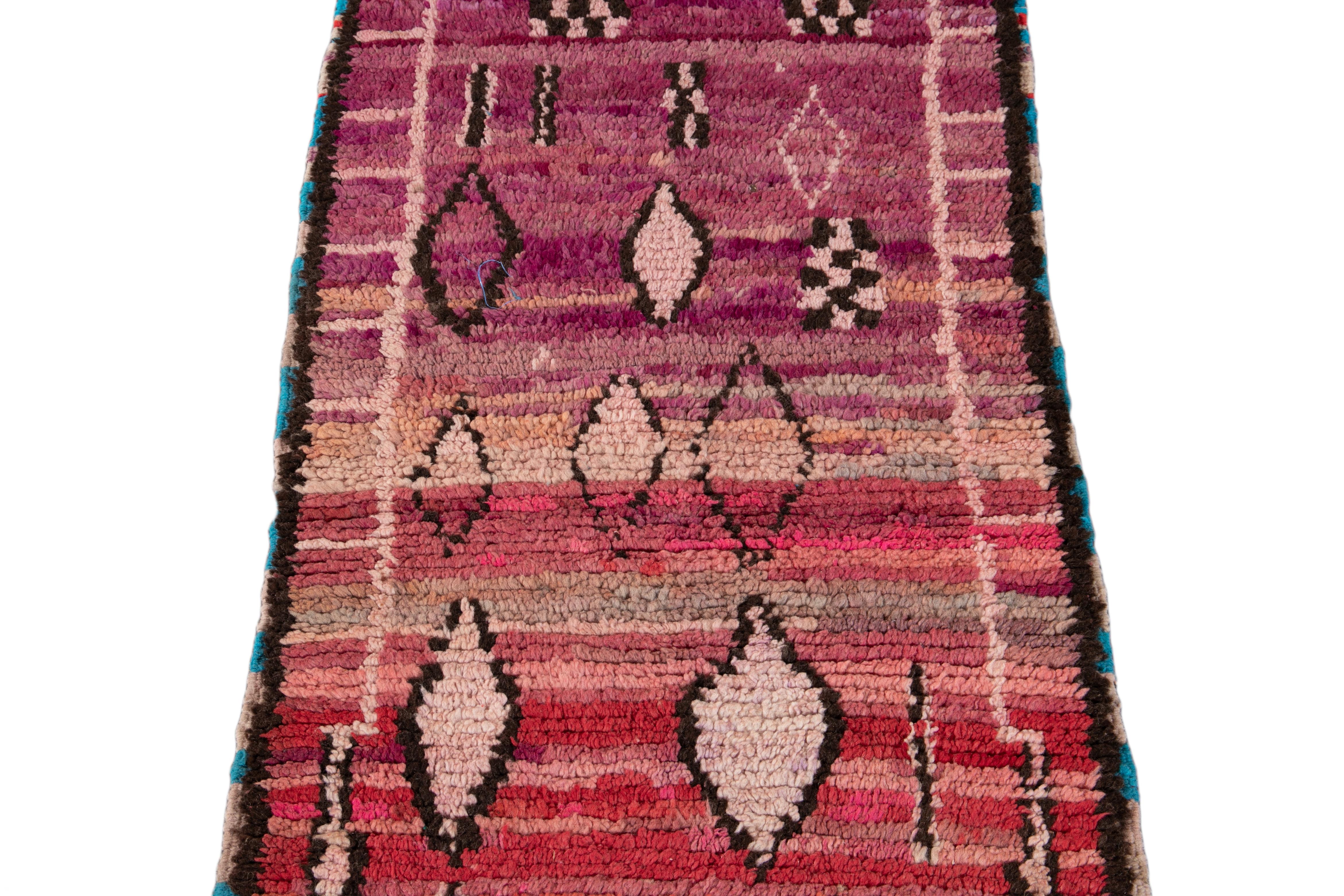 Vintage Azilal Moroccan Handmade Wool Runner 4