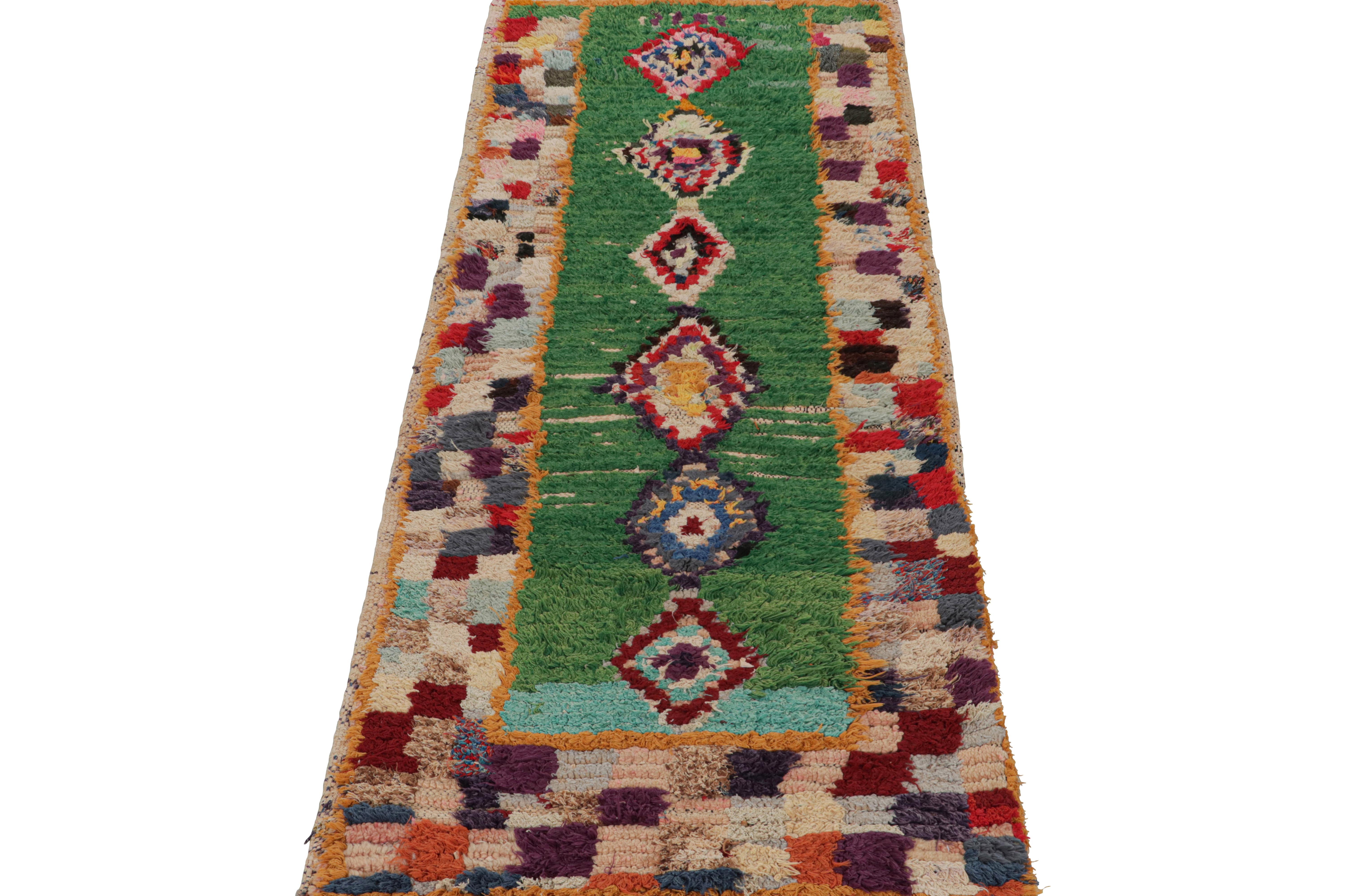 Hand-Knotted Vintage Azilal Moroccan Style Rug, with Geometric Patterns, from Rug & Kilim For Sale