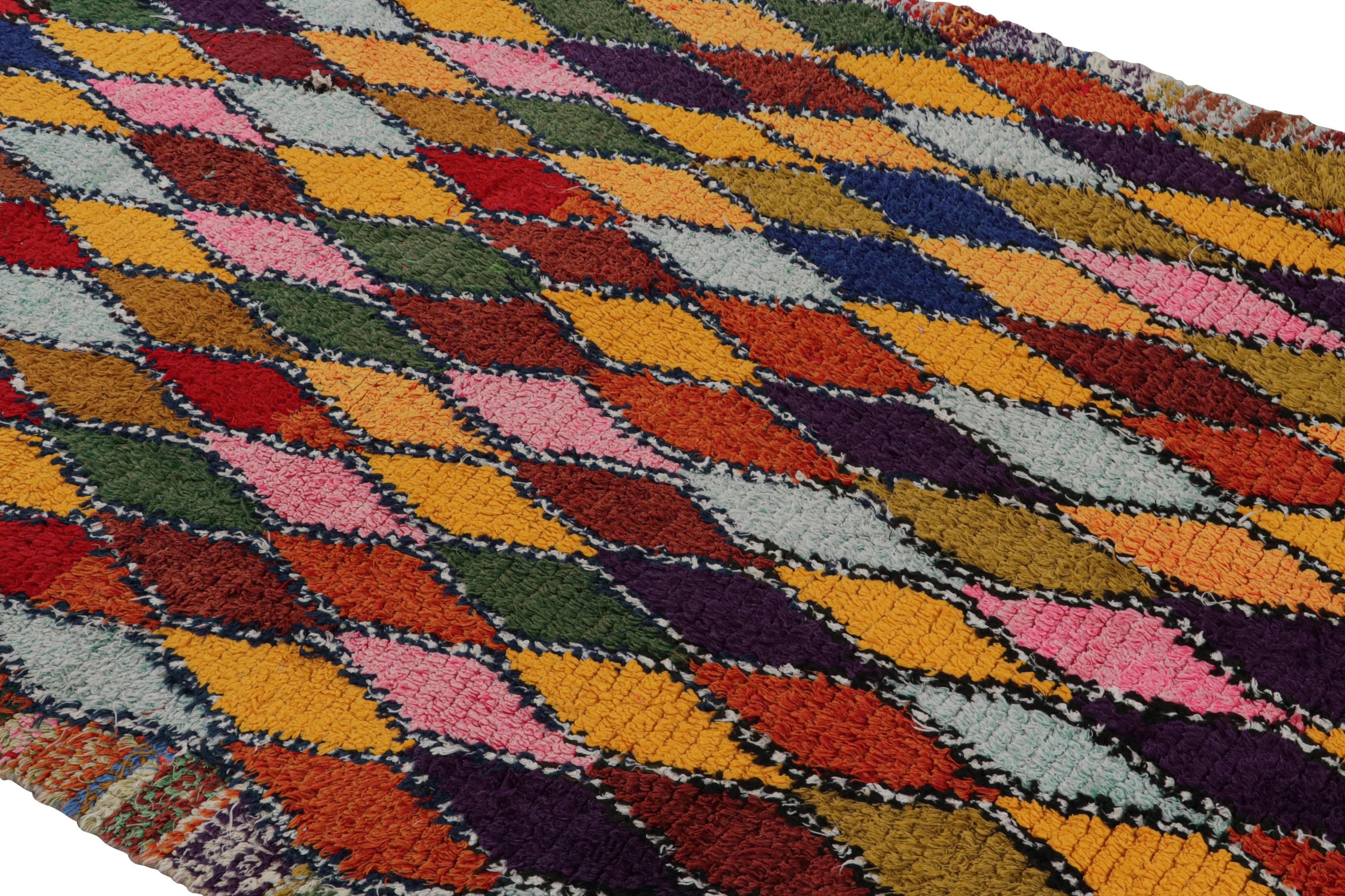 Vintage Azilal Moroccan Style Rug, with Diamond Patterns from Rug & Kilim In Good Condition For Sale In Long Island City, NY