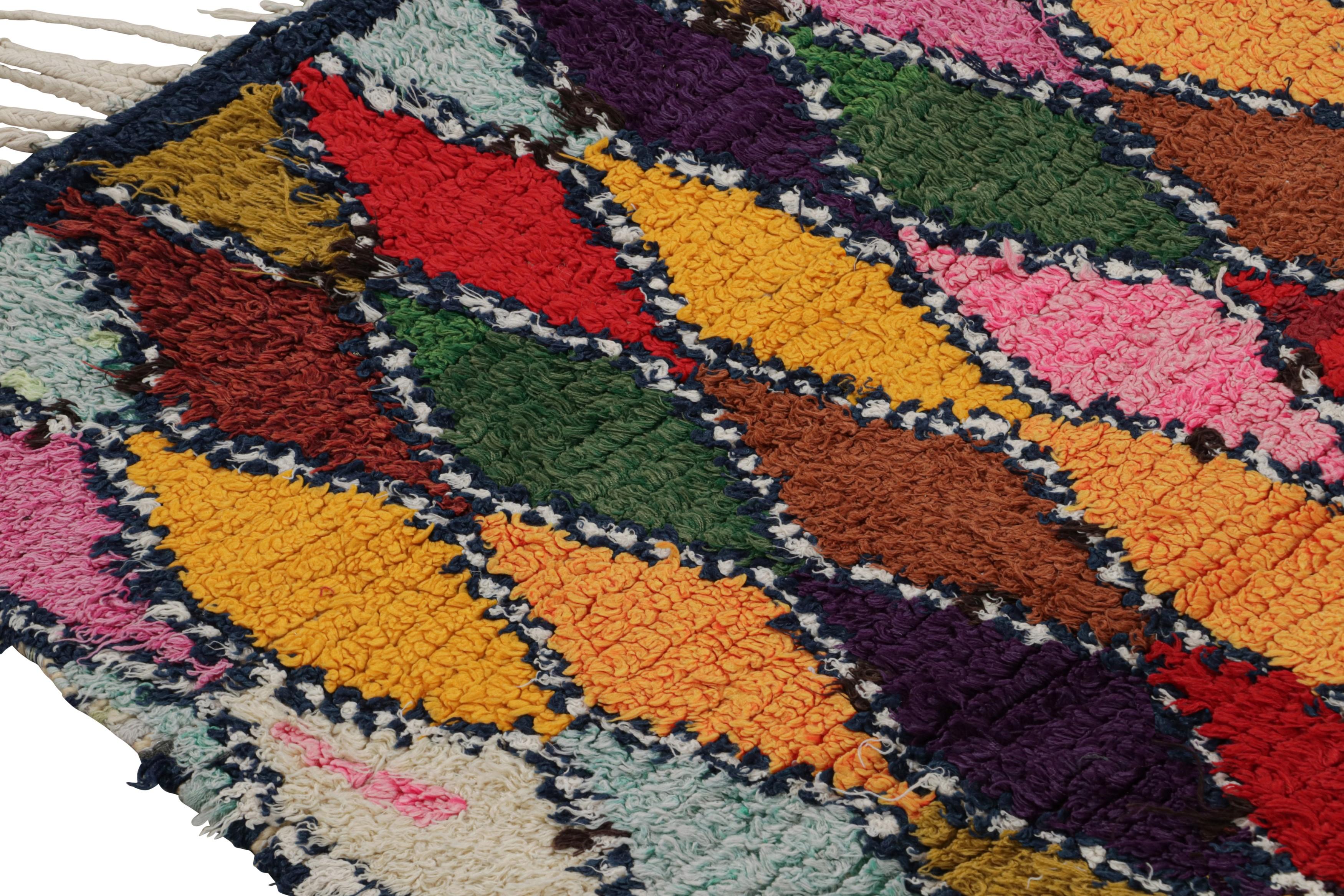 Mid-20th Century Vintage Azilal Moroccan Style Rug, with Diamond Patterns from Rug & Kilim For Sale