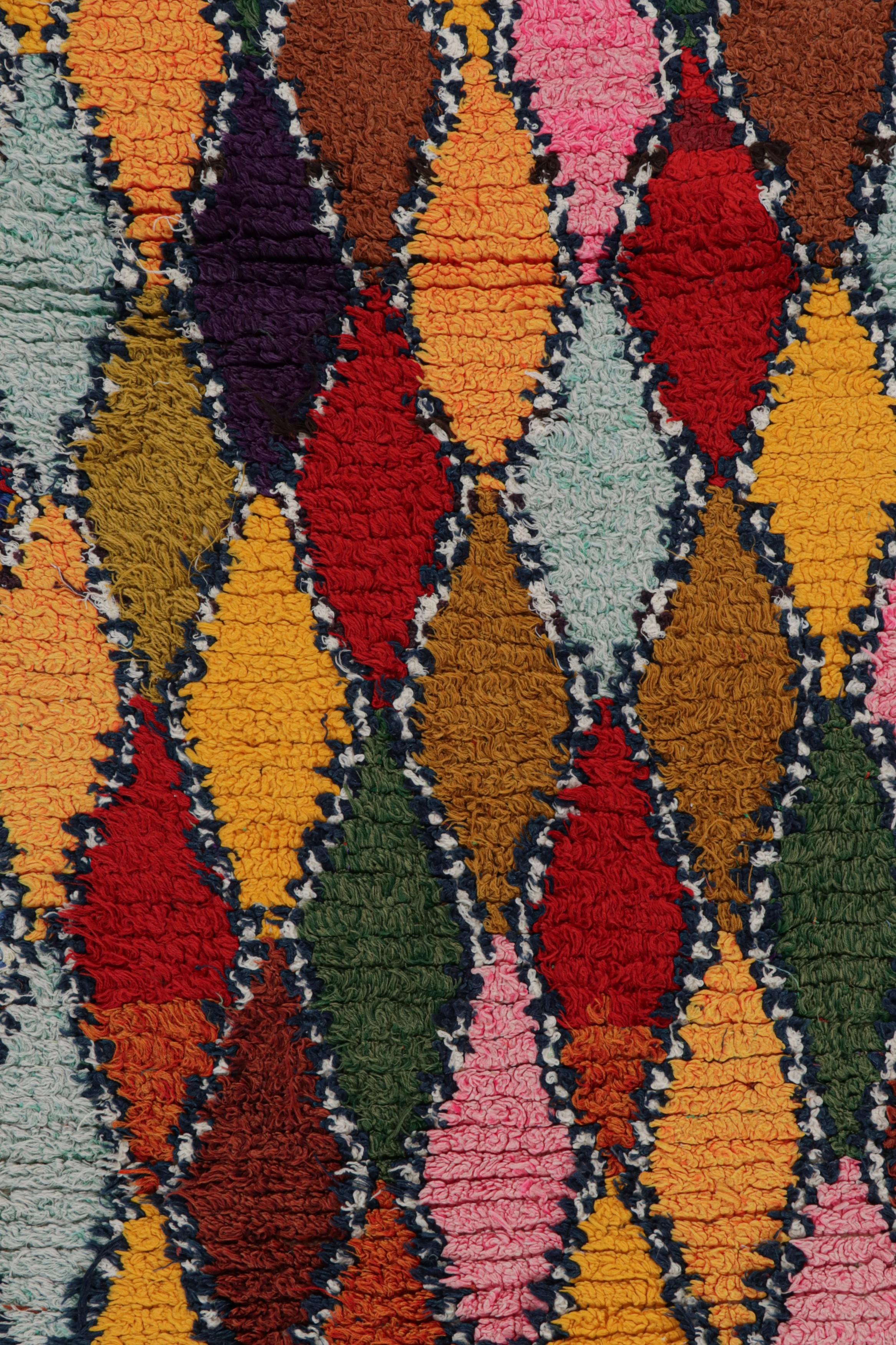 Wool Vintage Azilal Moroccan Style Rug, with Diamond Patterns from Rug & Kilim For Sale