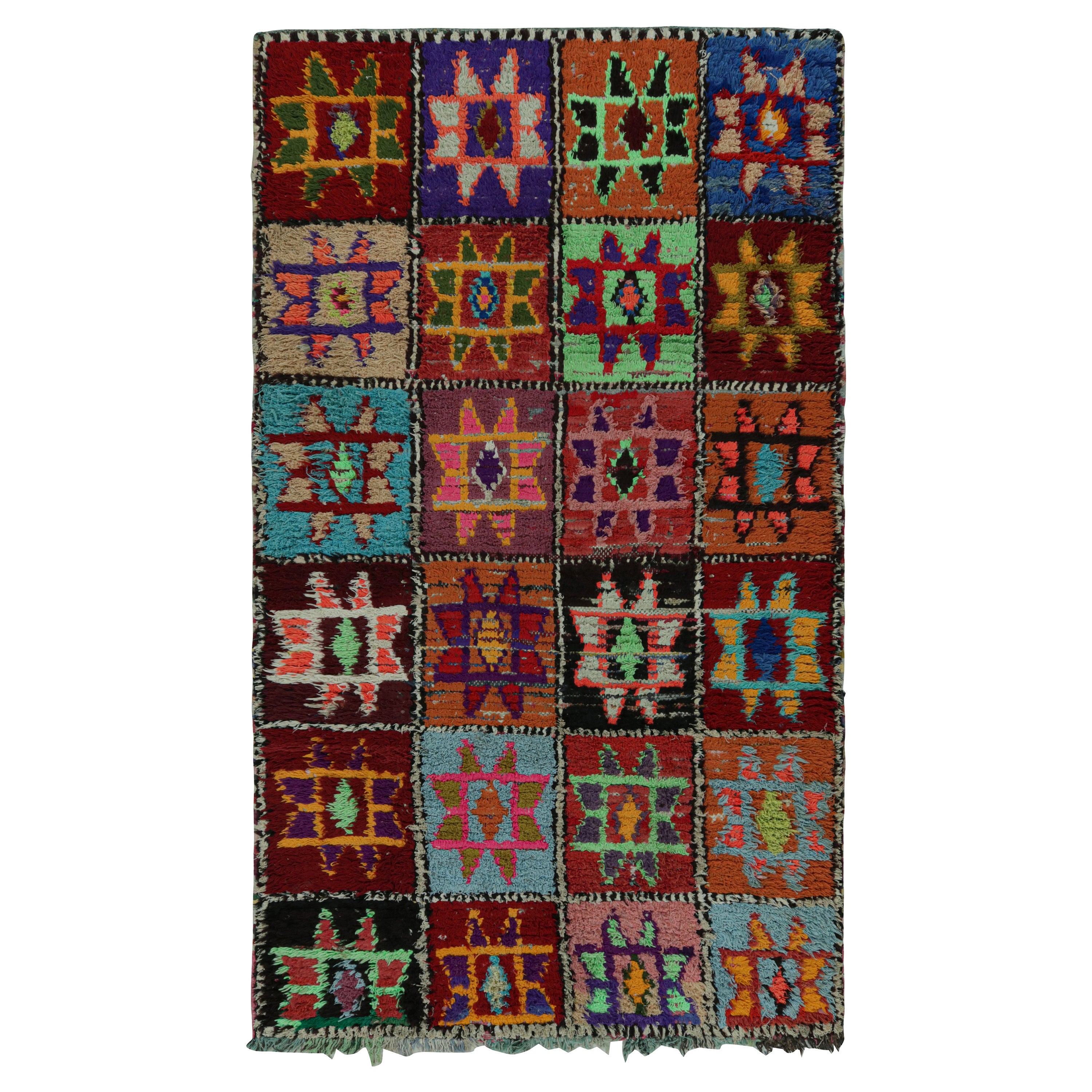Vintage Azilal Moroccan Rug with Polychromatic Geometric Patterns by Rug & Kilim