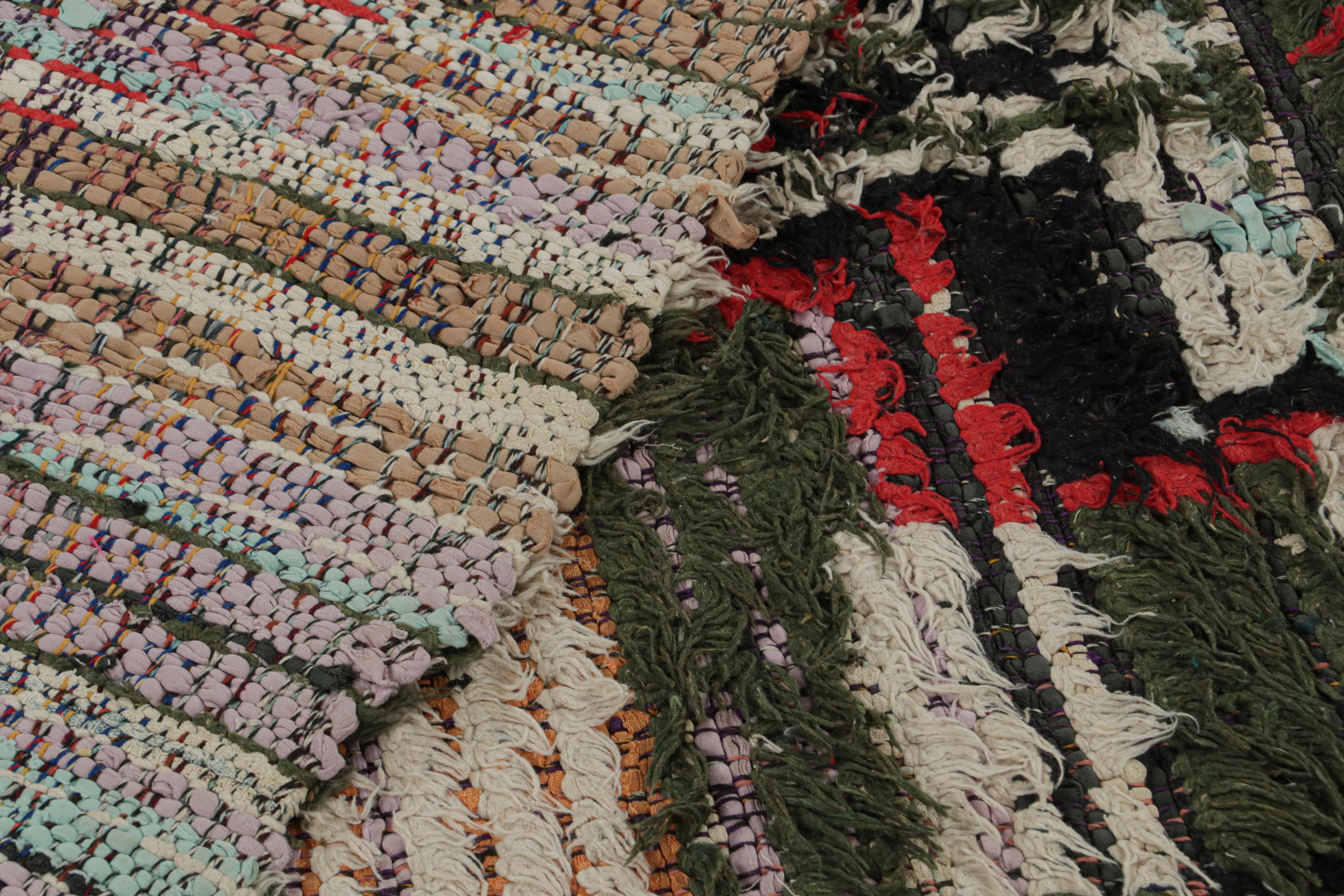 Azilal Marokkanischer Vintage-Läufer und Boucherouit-Teppich aus Boucherouit von Rug & Kilim (Stoff) im Angebot