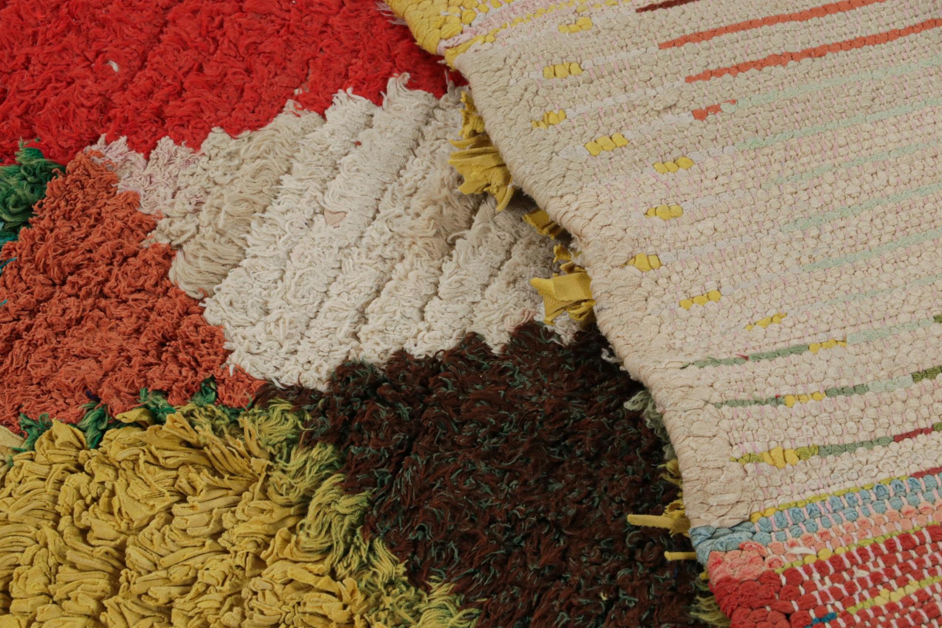 Azilal Marokkanischer Vintage-Läufer in polychromem geometrischem Muster von Rug & Kilim, Azilal (Wolle) im Angebot
