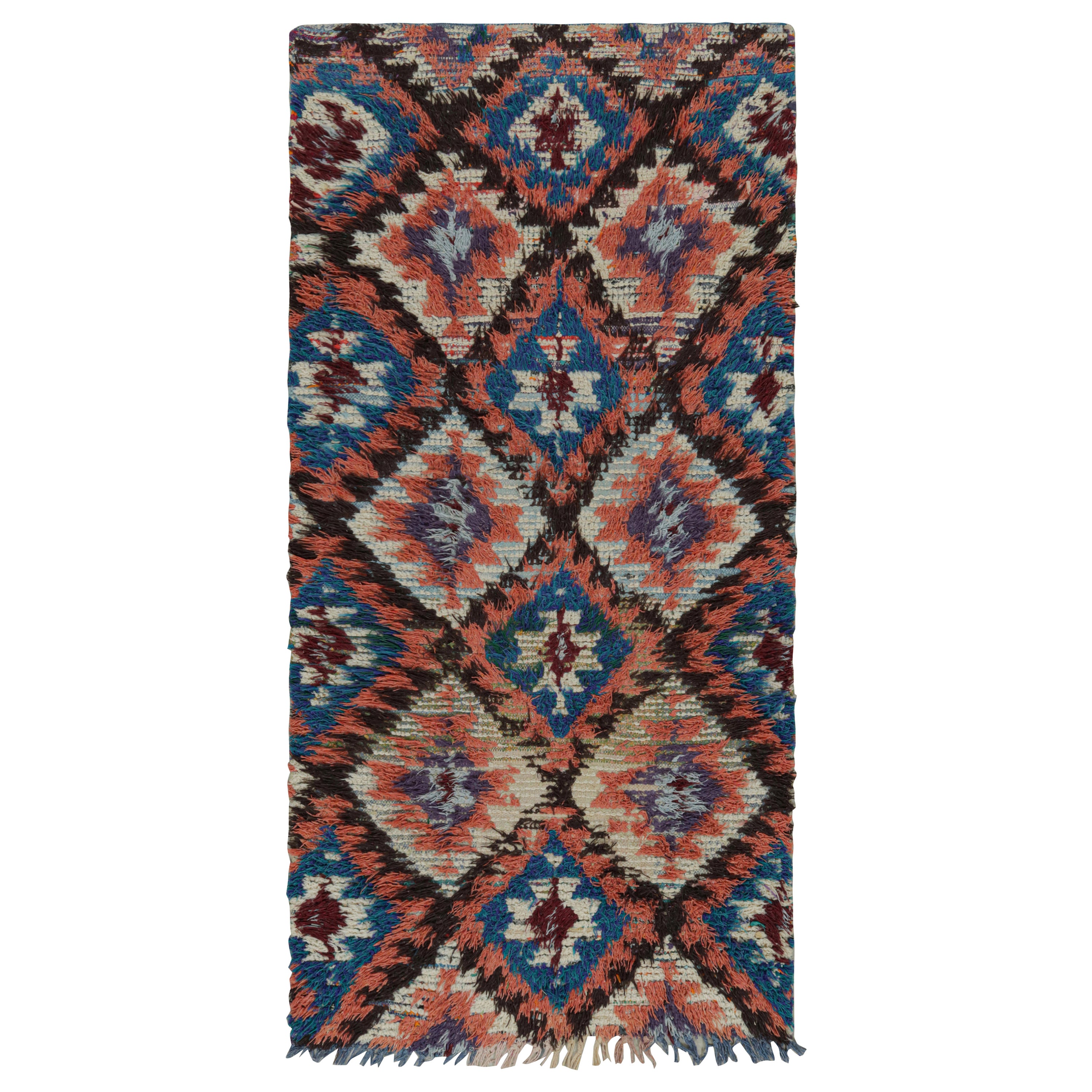 Vintage Azilal Moroccan Runner Rug, with Diamond Medallions from Rug & Kilim