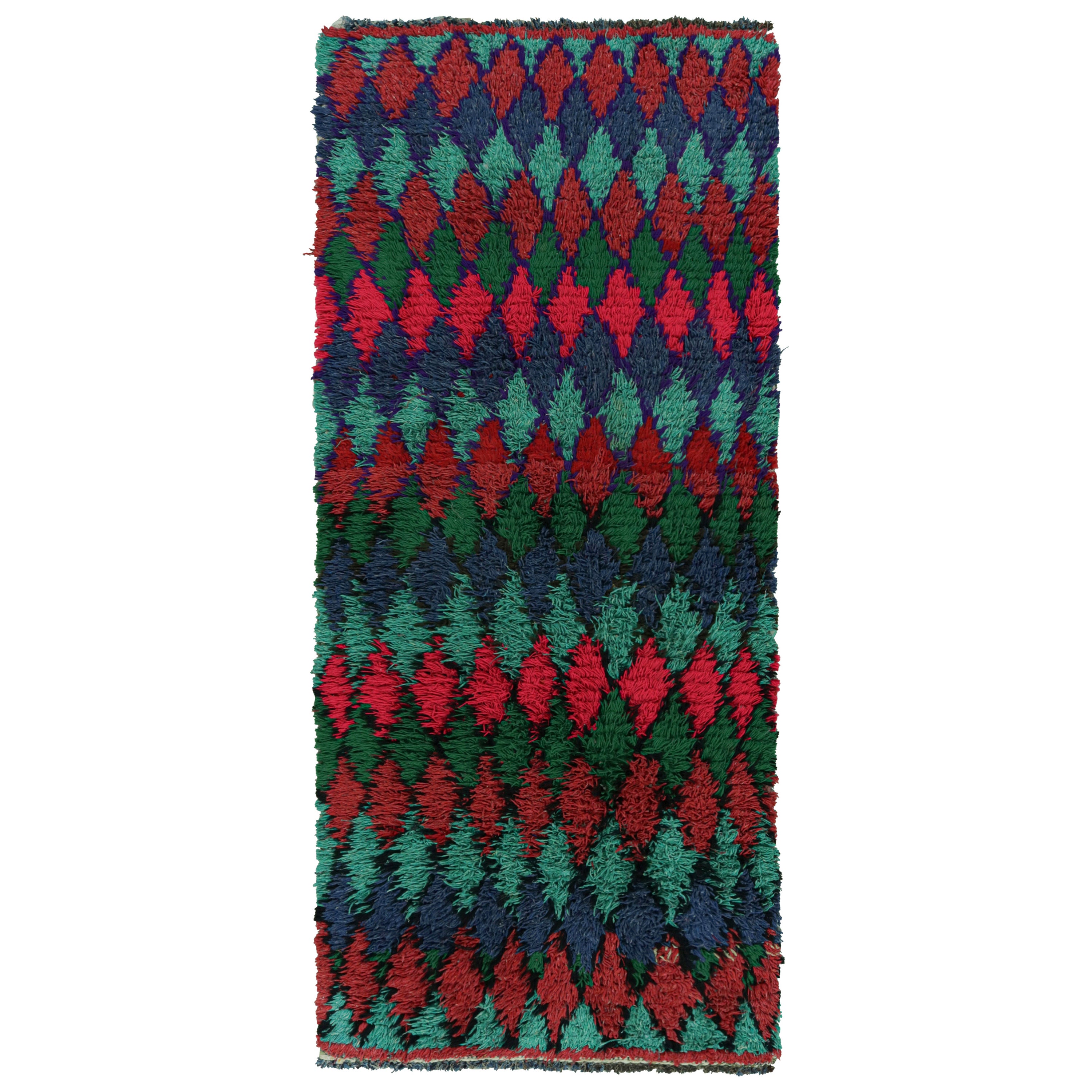 Vintage Azilal Moroccan Runner Rug, with Diamond Patterns from Rug & Kilim