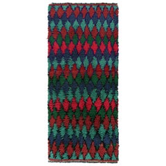 Vintage Azilal Moroccan Runner Rug, with Diamond Patterns from Rug & Kilim