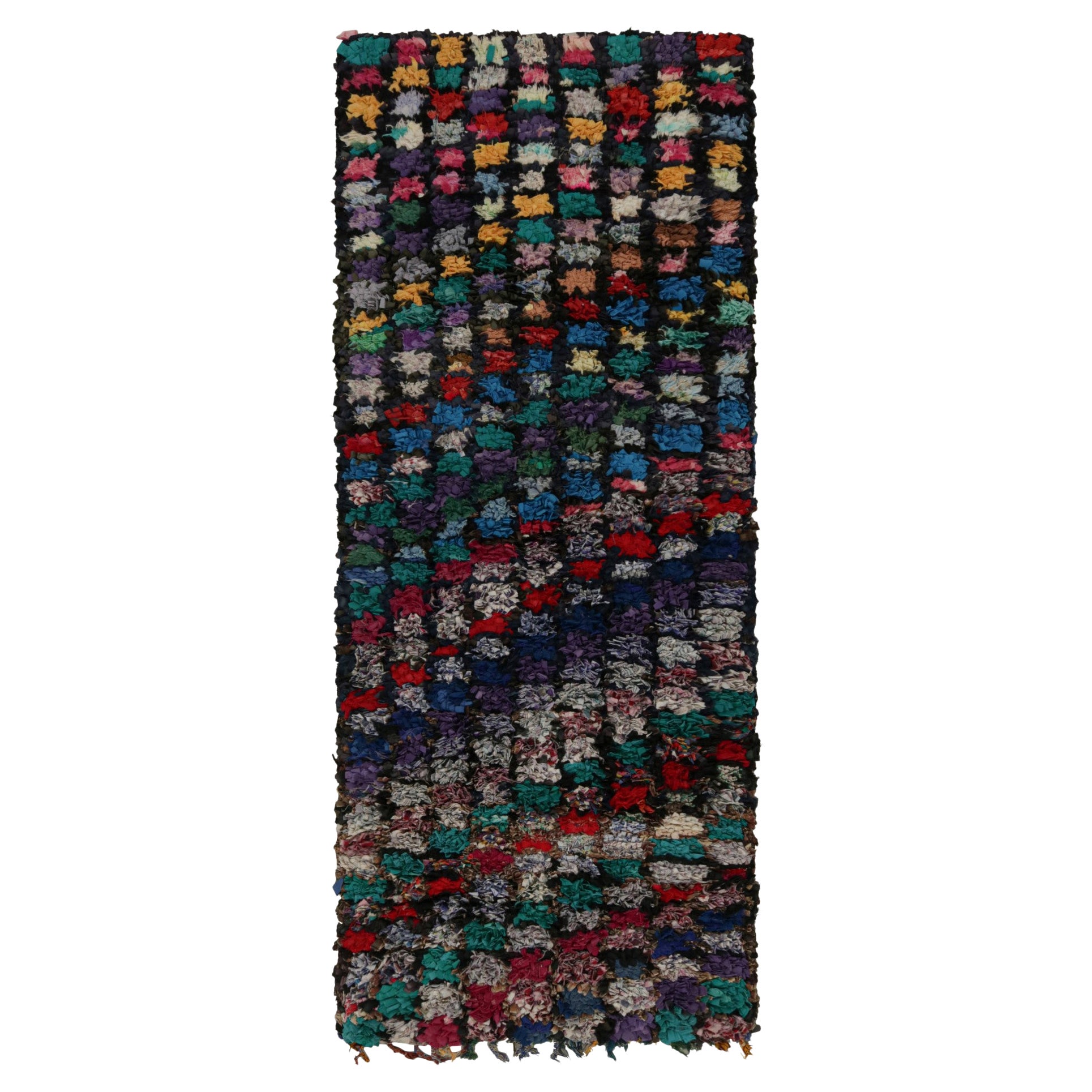 Vintage Azilal Moroccan Runner with Polychromatic Patterns by Rug & Kilim