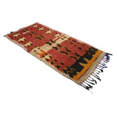 Vintage Moroccan Azilal rug - Vermilion - 4x7.6feet / 121x232cm