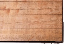 Vintage Azobe Wood Coffee Table with Iron Frame