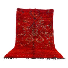 Vintage Azrou Tribal Rug: Authentic Moroccan Masterpiece