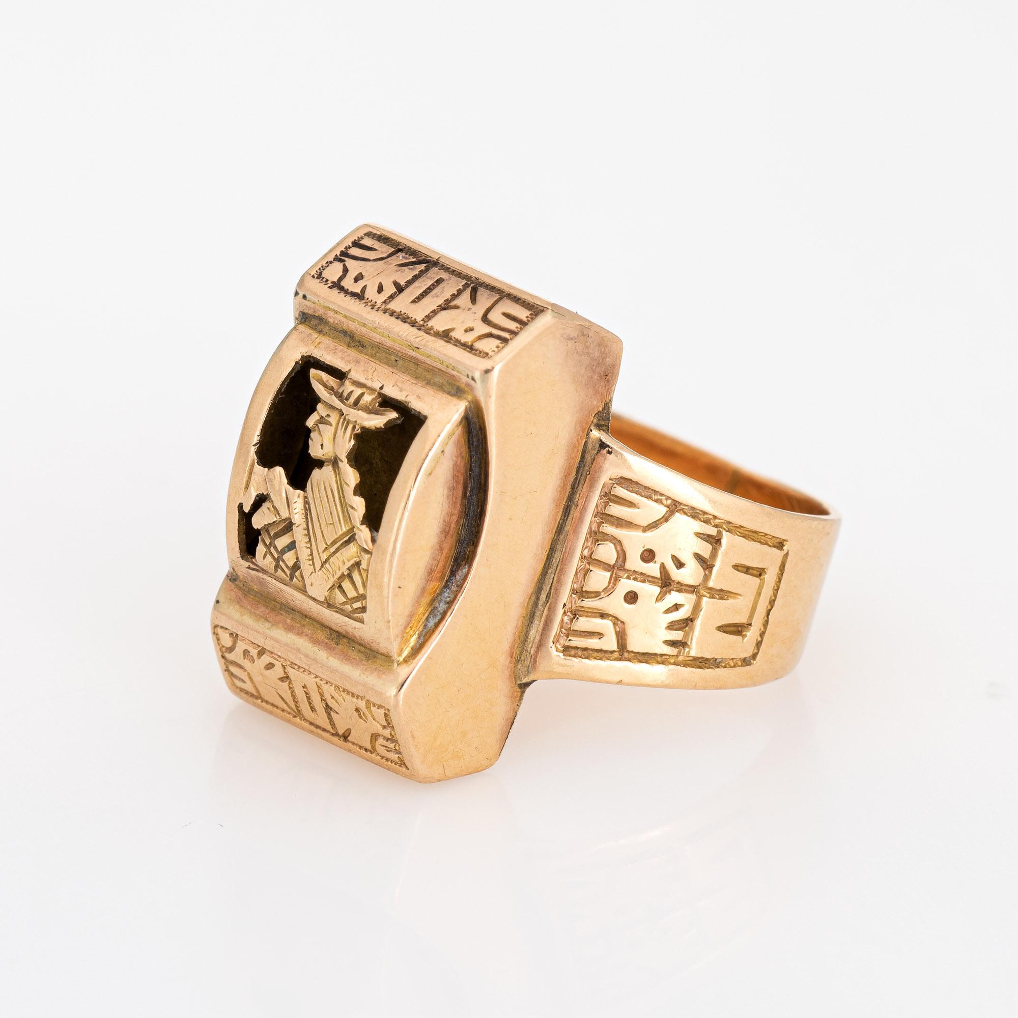 aztec gold ring