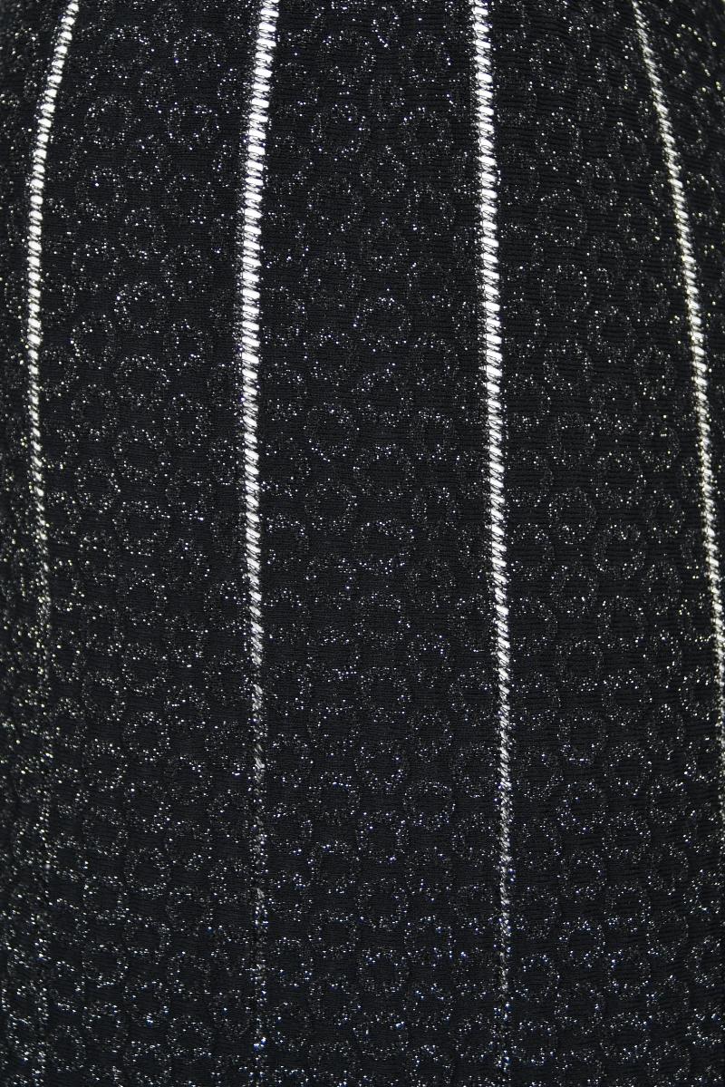 Vintage Azzedine Alaia Black Metallic Knit Bodycon Sheer Cutwork Fishtail Gown 8