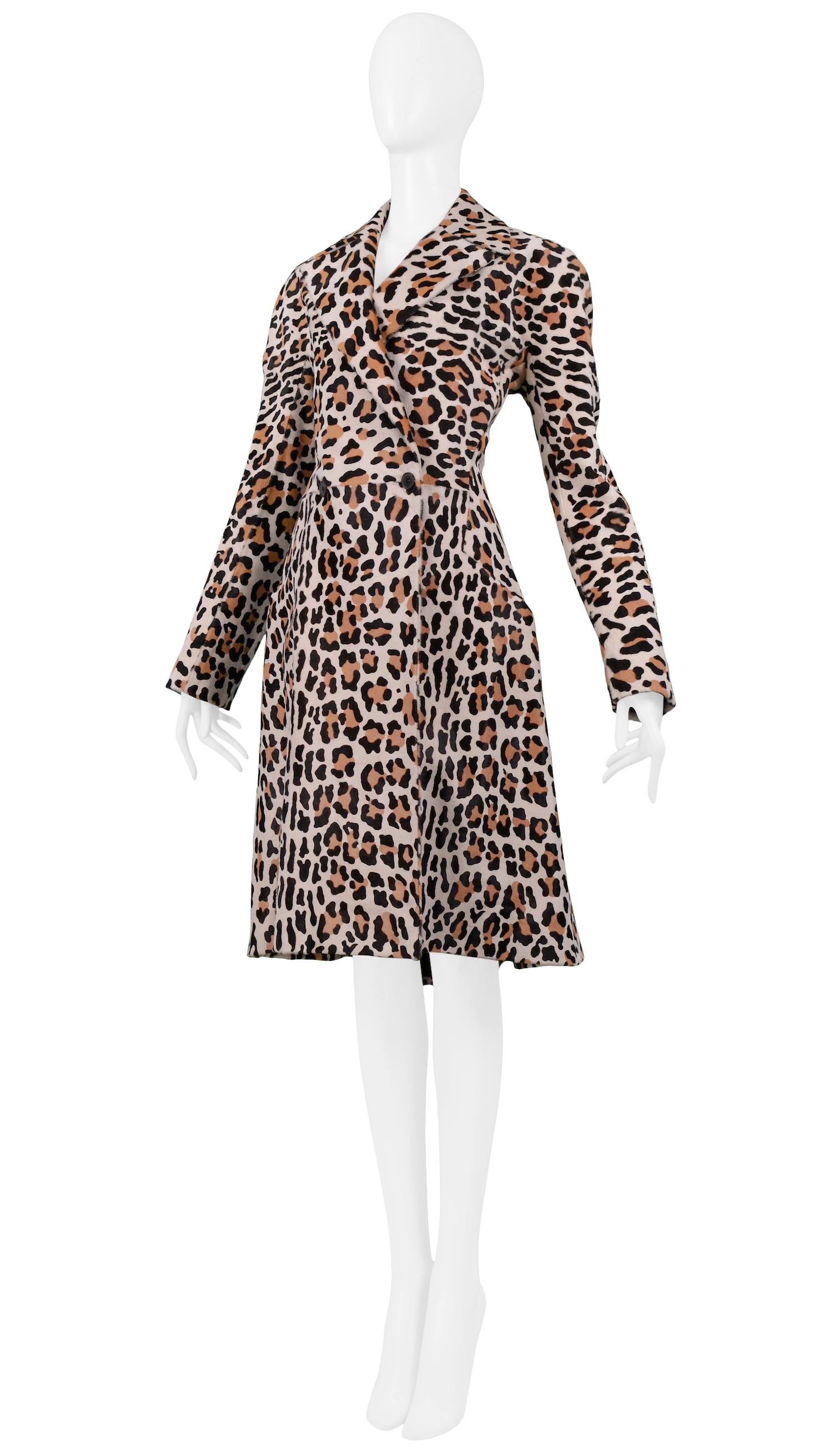 alaia leopard print coat