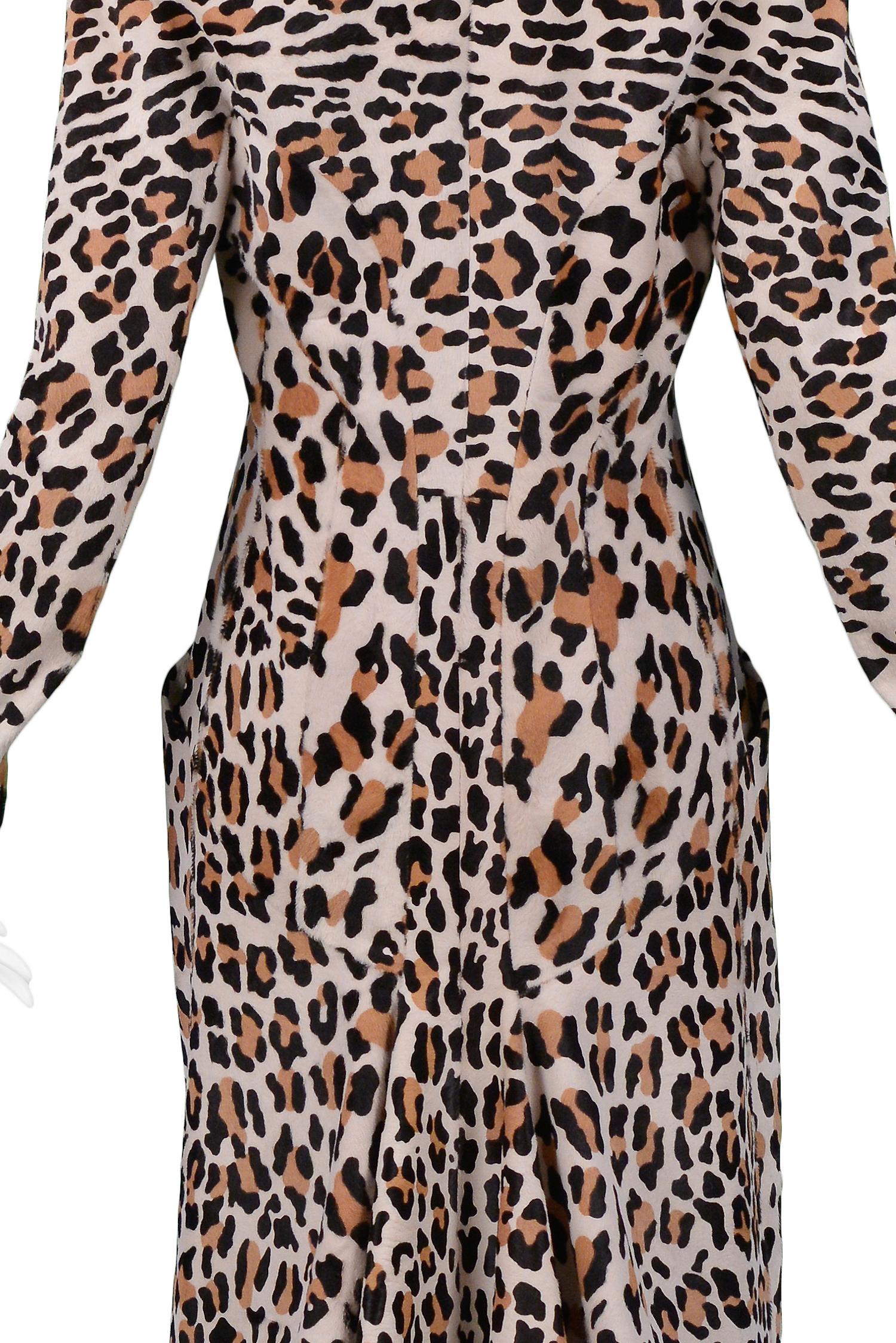 Vintage Azzedine Alaia Iconic Pony Hair Leopard Coat In Excellent Condition In Los Angeles, CA