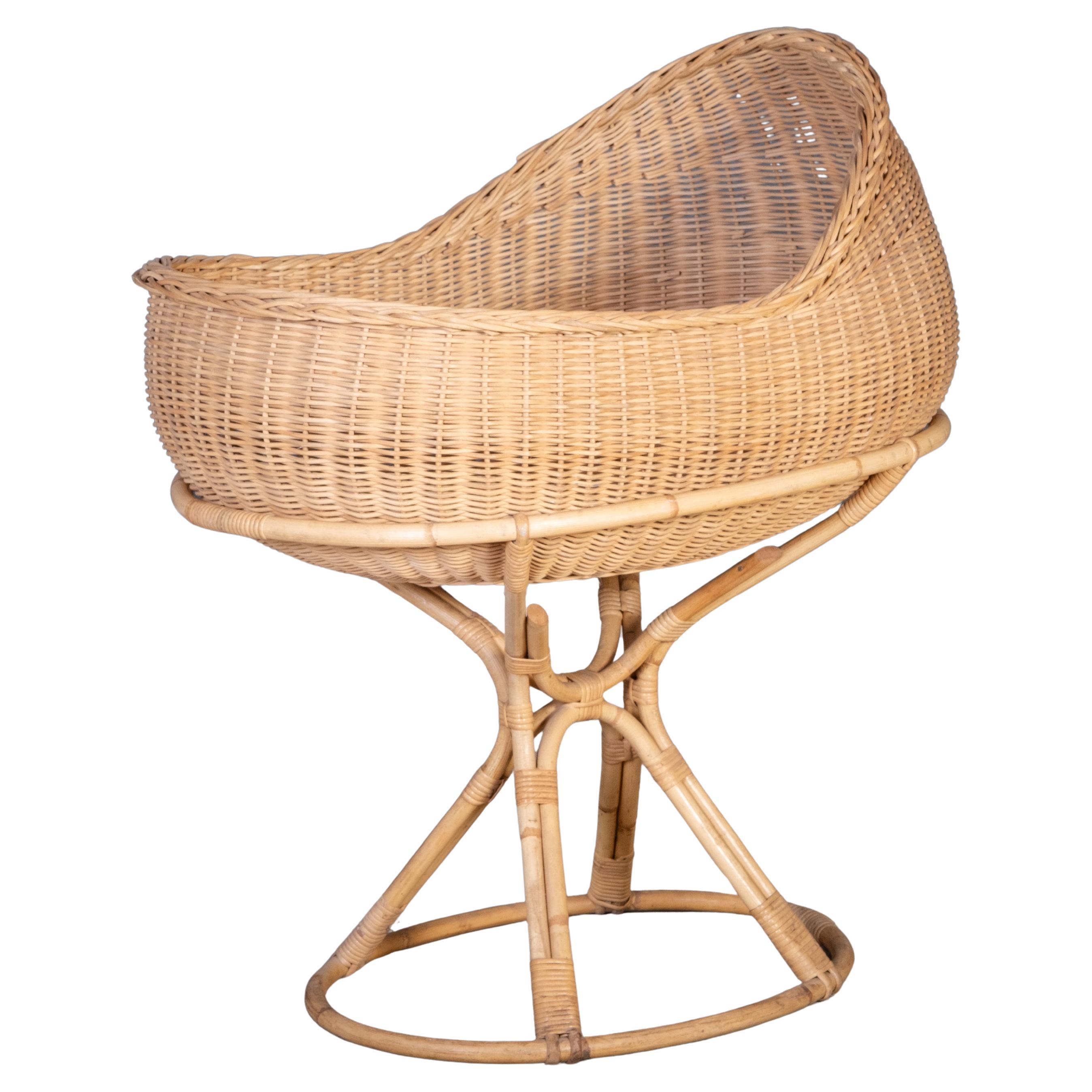 Vintage Baby Cradle by Elin & Jarl Heger, 1960s For Sale