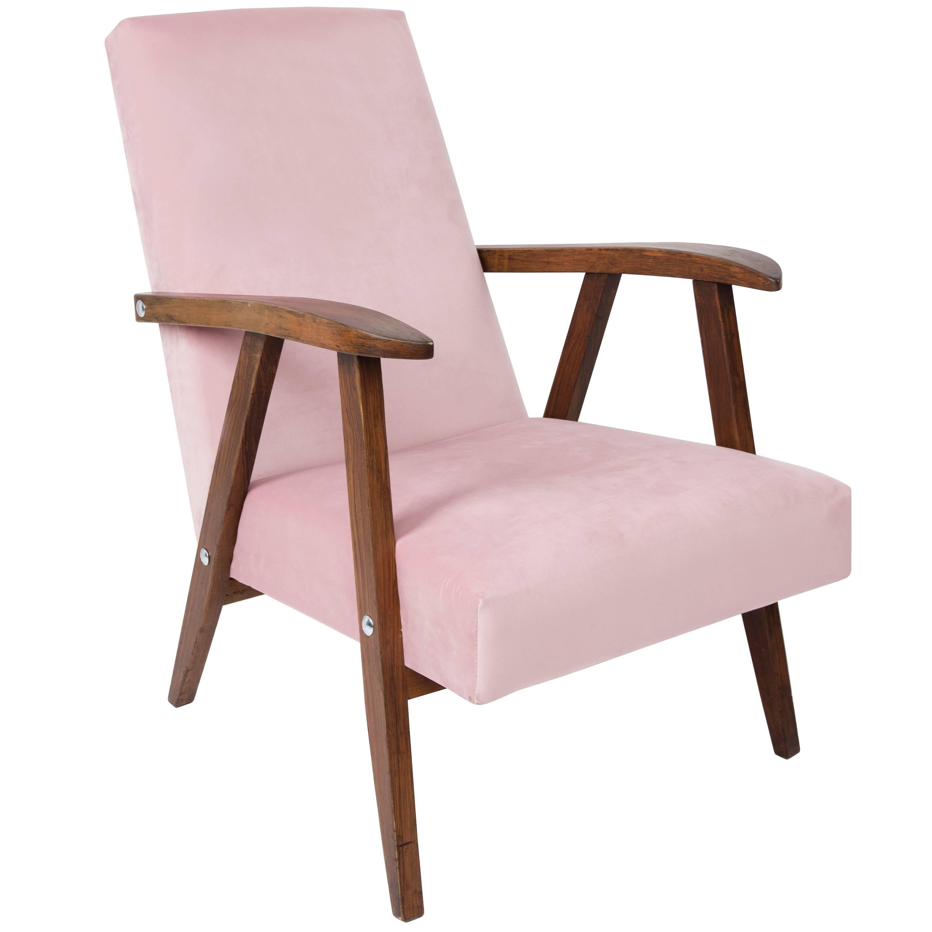 Vintage Baby Pink VAR Armchair, 1960s For Sale