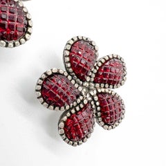 vintage Babylone Paris Floral earrings 1980s