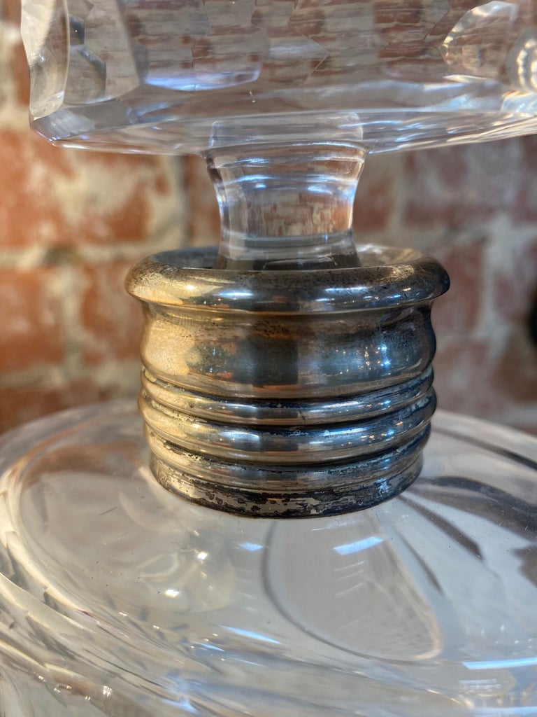 Vintage Baccarat and Silver Bottle 1940s For Sale at 1stDibs