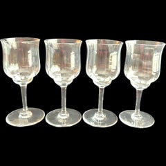Vintage Baccarat “Capri Optic” Crystal Small Wine Glasses ~ France (4)