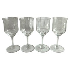 Bicchieri da vino piccoli in cristallo Baccarat "Capri Optic" d'epoca ~ Francia (4)