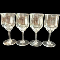 Vintage Baccarat “Capri Optic” Crystal Wine Glasses ~ France (4)