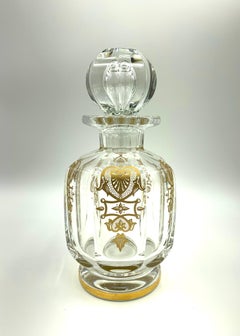 Vintage Baccarat Crystal Empire Vanity Set, Perfume Automizer, Jar, Scent Bottle