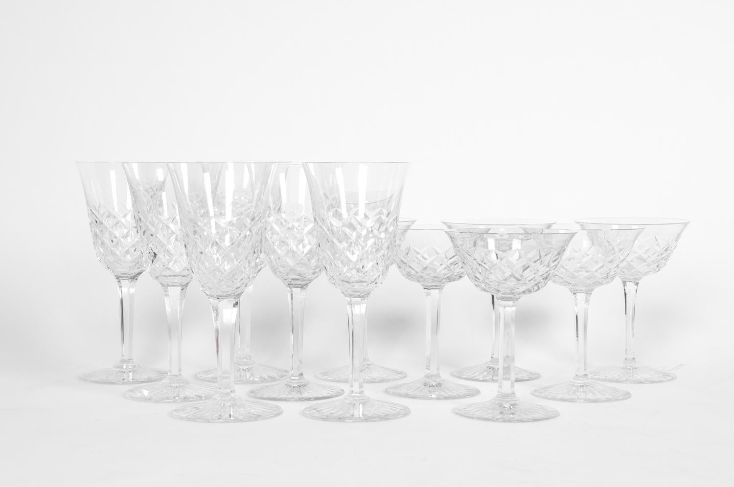 20th Century Vintage Baccarat Crystal Glassware Set