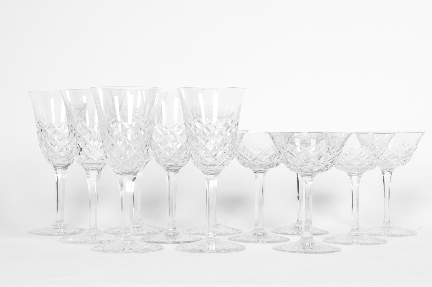 Vintage Baccarat Crystal Glassware Set 1