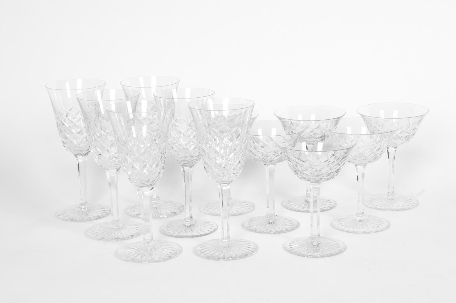 Vintage Baccarat Crystal Glassware Set 2