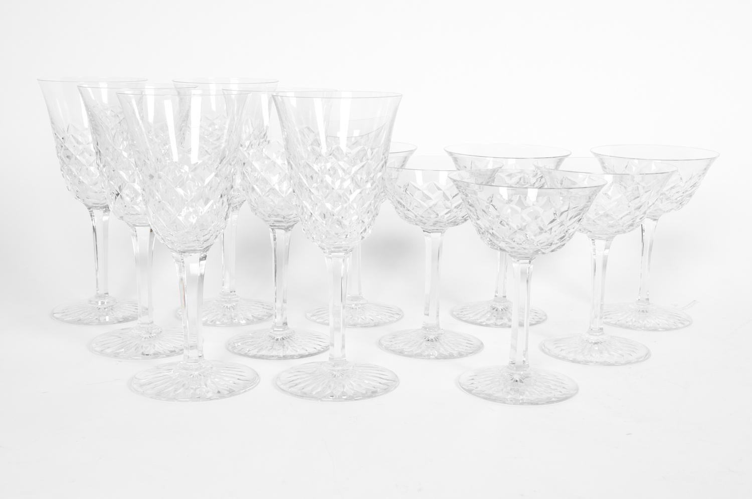 Vintage Baccarat Crystal Glassware Set 4