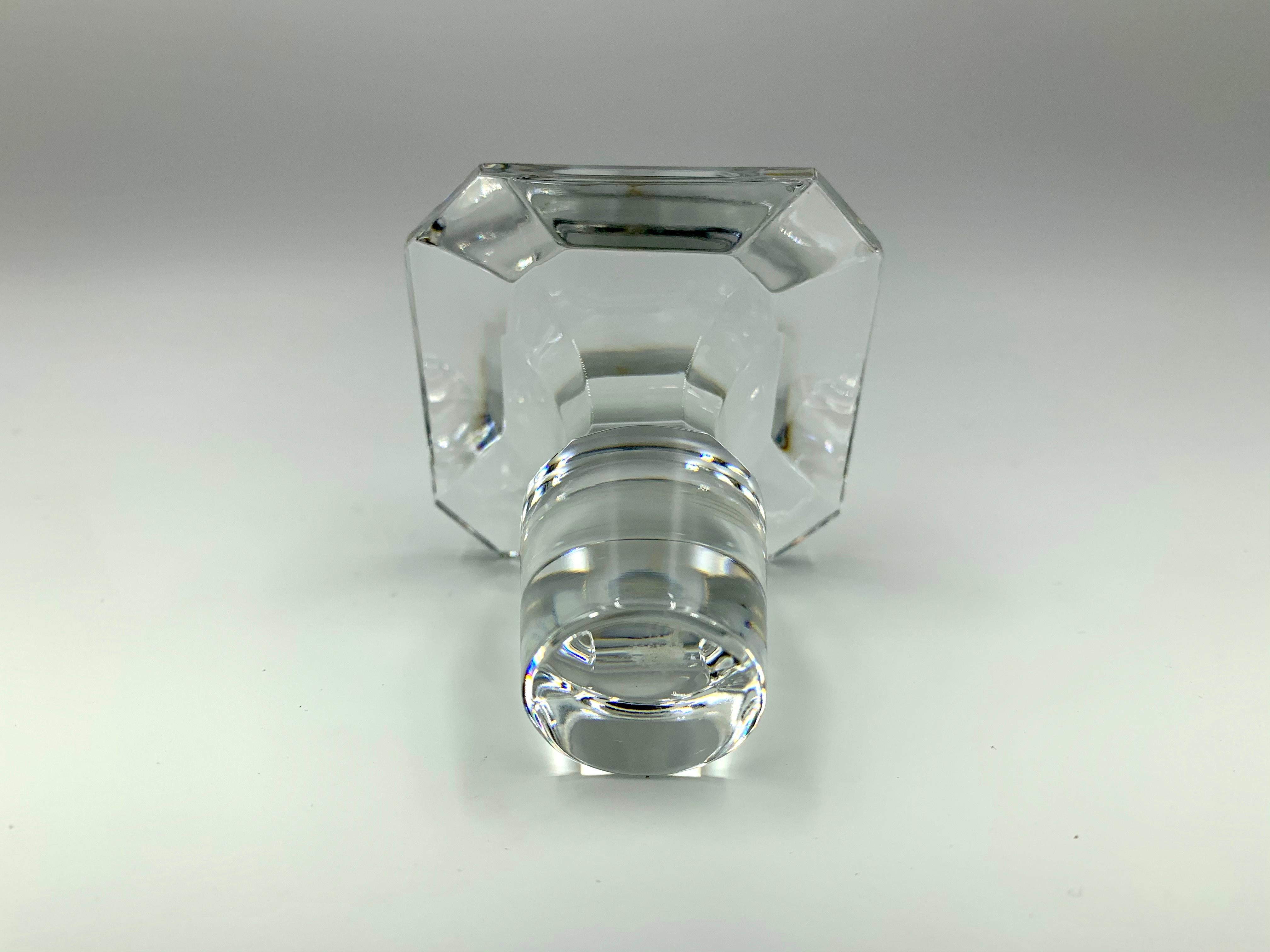 Vintage Baccarat Crystal Nancy Square Whiskey Decanter In Good Condition In New York, NY
