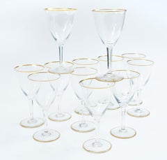 Vintage Baccarat Crystal Red Wine / Water Glassware Service for 12 People