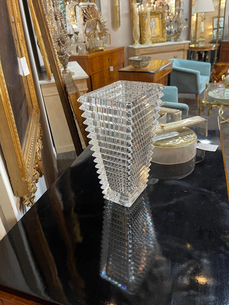 Vintage Baccarat Crystal Vase For Sale at 1stDibs