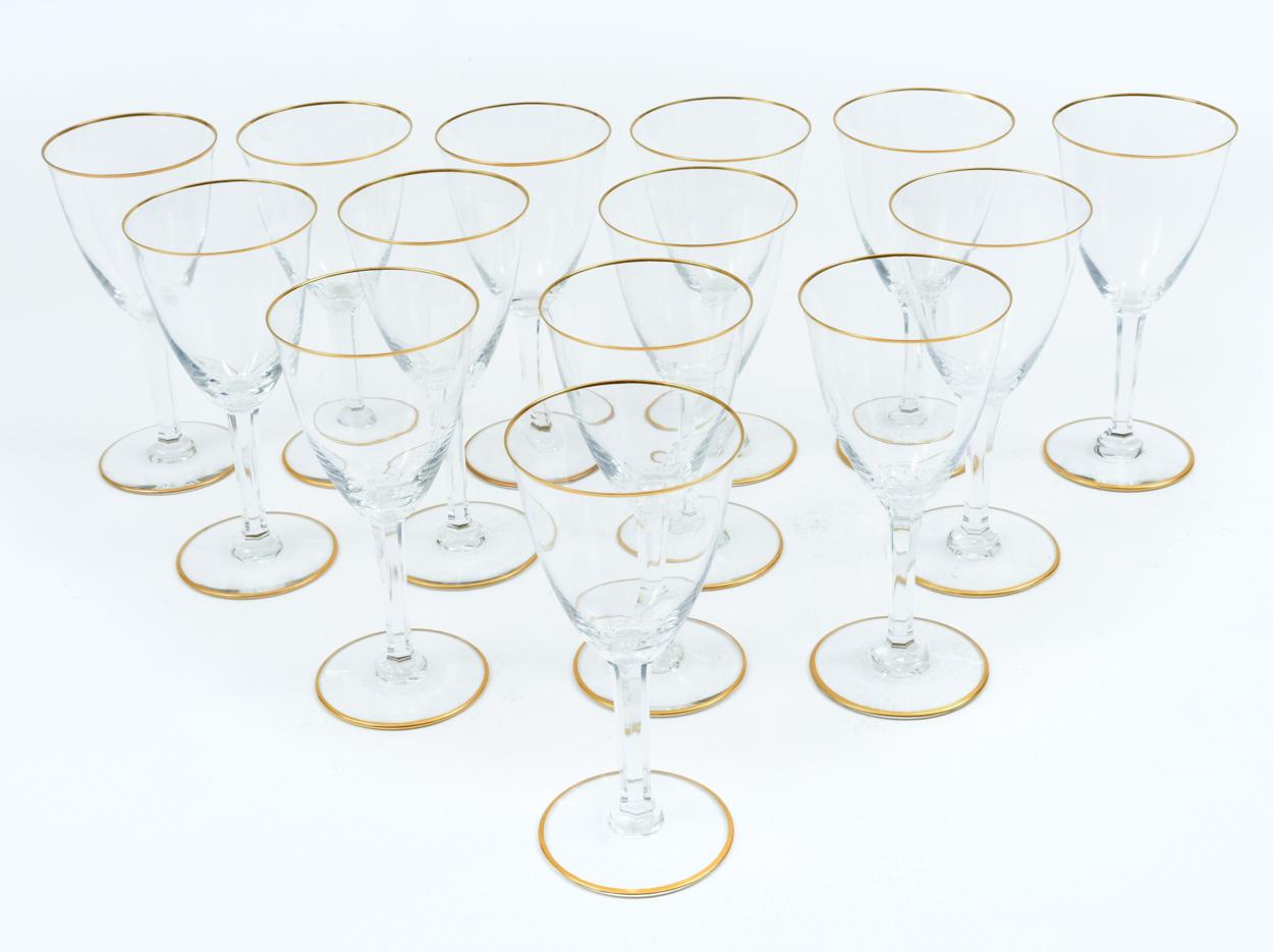 Vintage Baccarat Crystal White Wine Service for 14 People 5