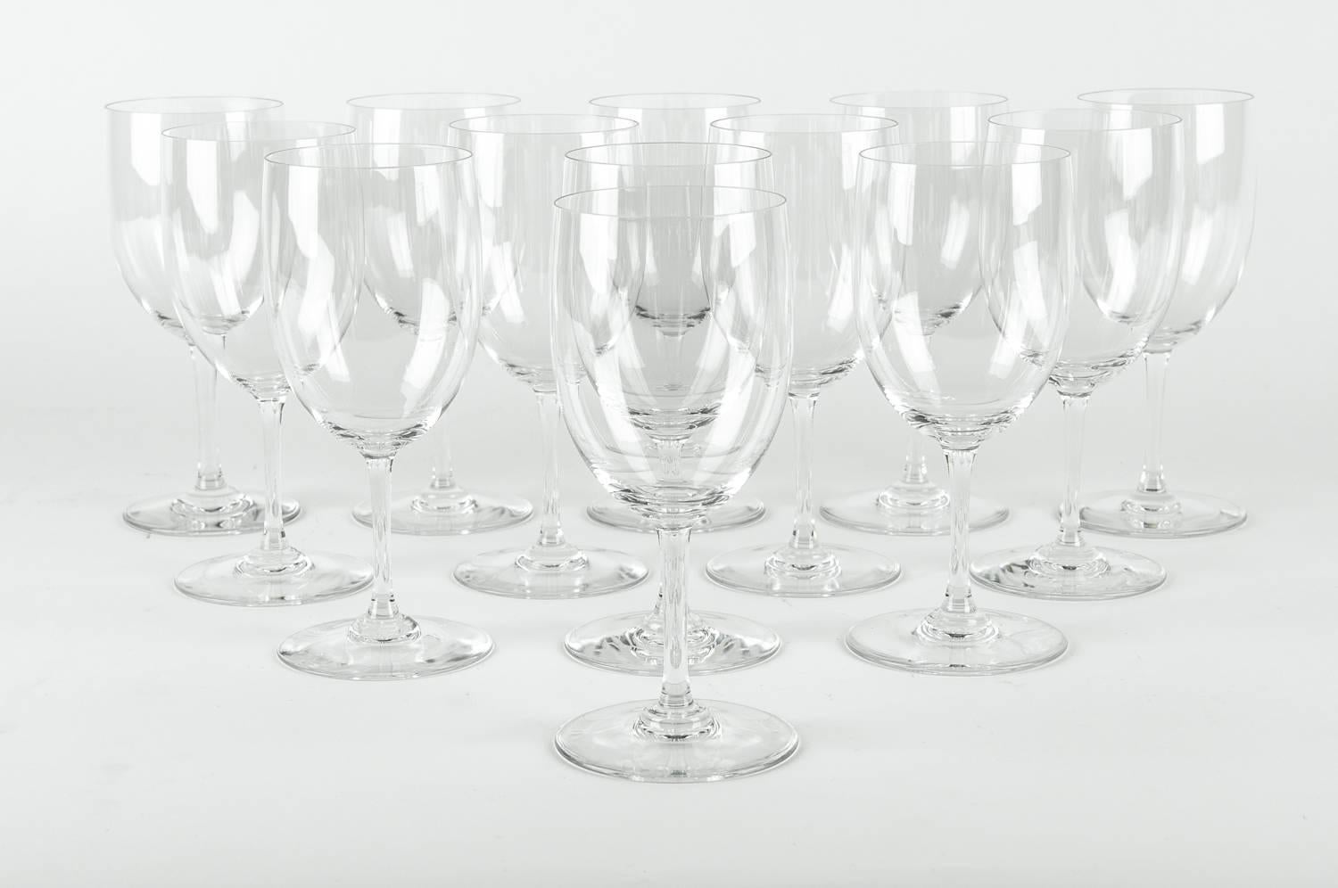 20th Century Vintage Baccarat Crystal Wine Water Glassware Set
