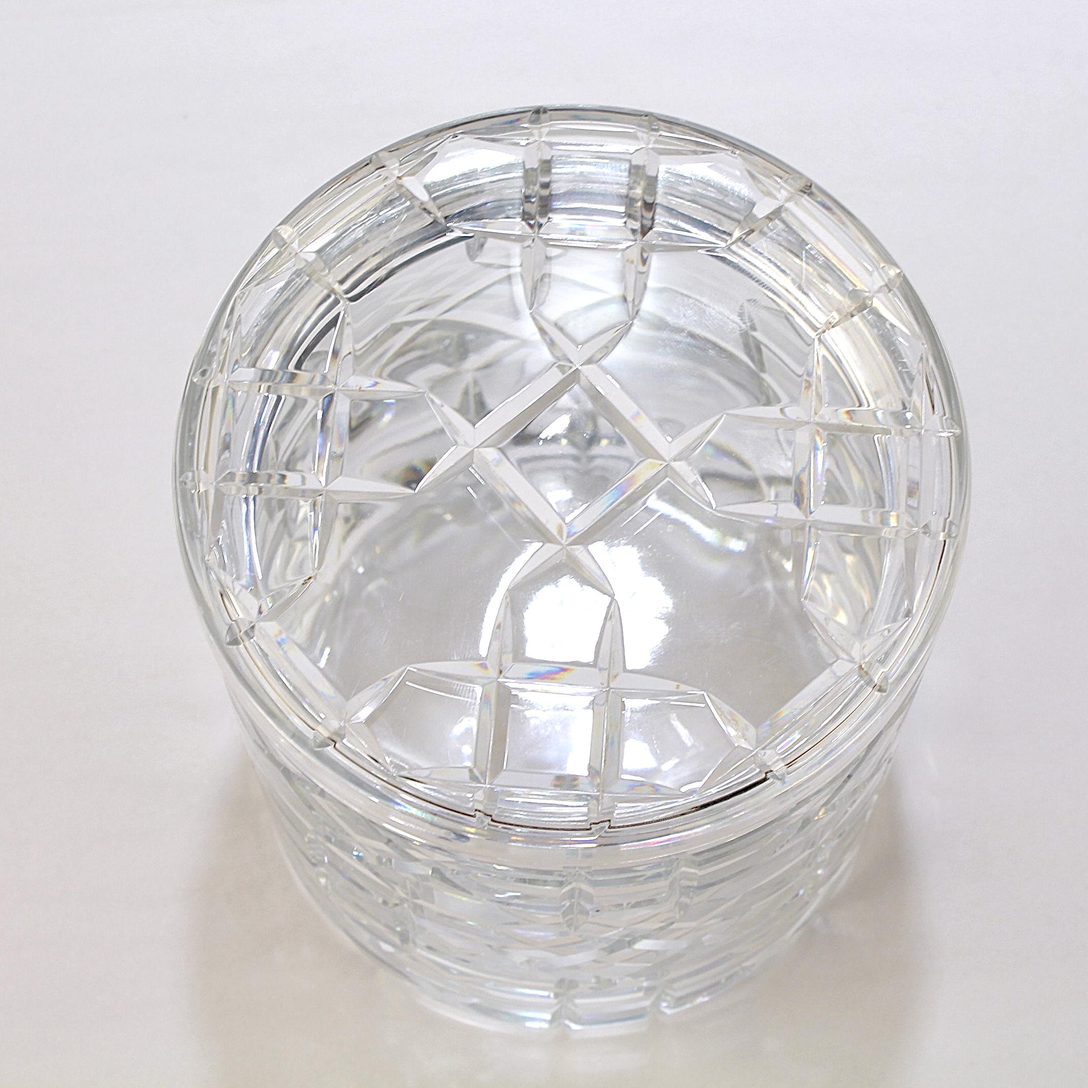 Vintage Baccarat Cut Glass or Crystal Cookie/Biscuit Barrel or Jar In Good Condition In Philadelphia, PA