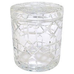 Vintage Baccarat Cut Glass or Crystal Cookie/Biscuit Barrel or Jar