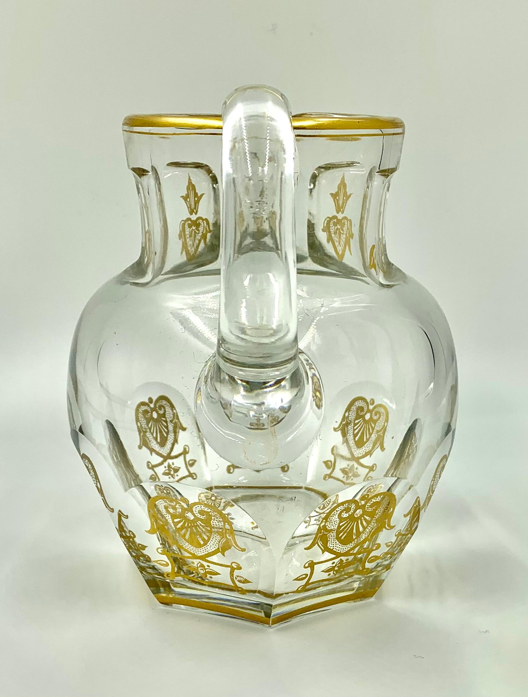 French Vintage Baccarat Empire Harcourt Pitcher For Sale