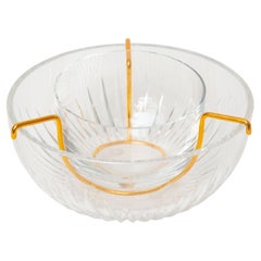 Vintage Baccarat France Caviar Server, 3 Piece Fully Signed Excellent Condition