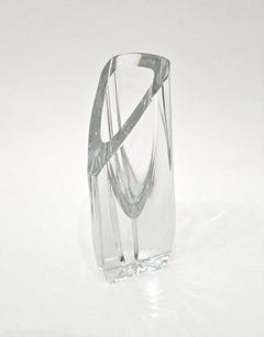 Vintage Baccarat Heavy Lead Crystal Rose Bud vase, France, late 20th Century