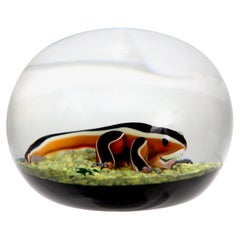 Vintage Baccarat Limited Edition Salamander or Lizard Paperweight No. 204, 1972