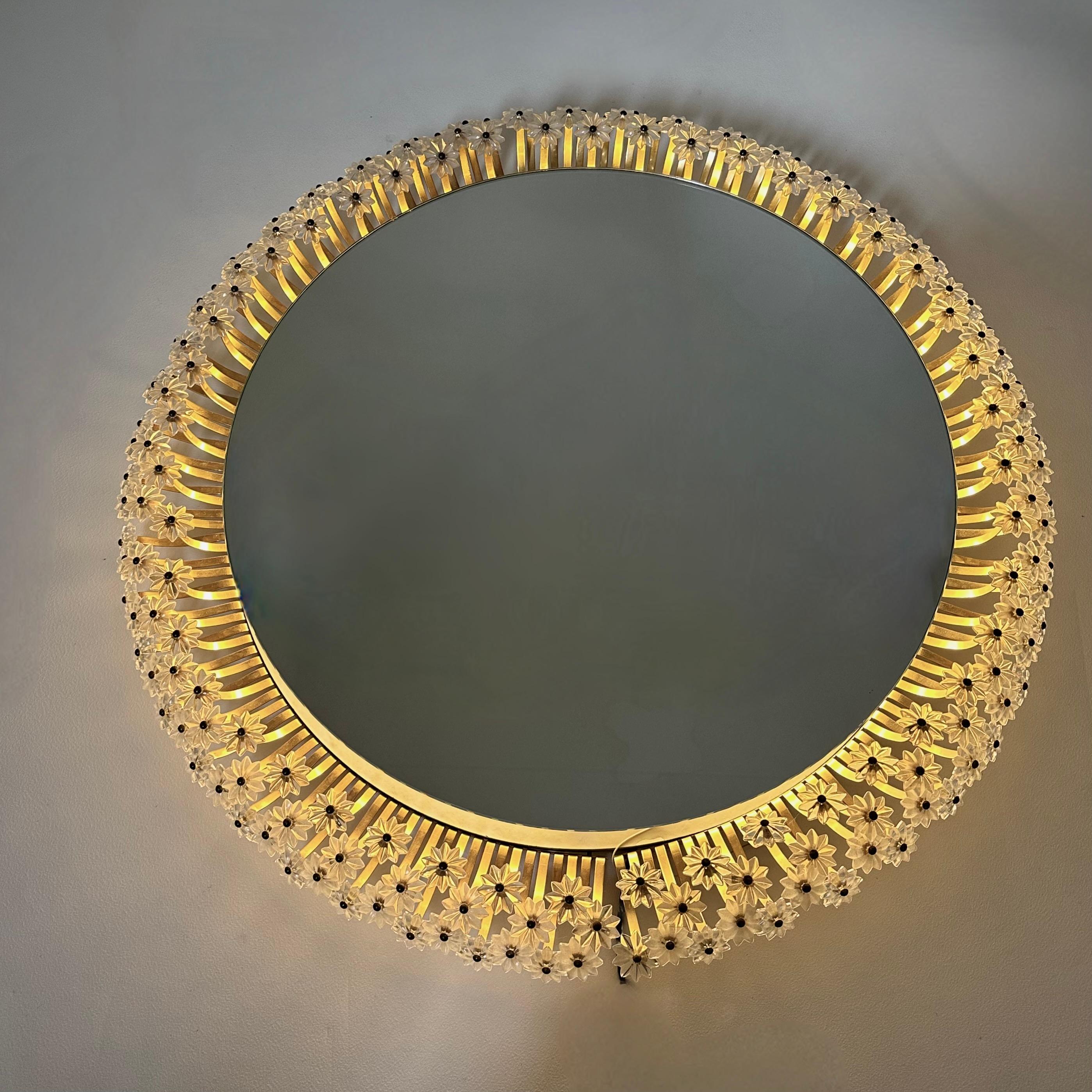 Miroir à contre-jour vintage par Emil Stejnar pour Rupert Nikoll 1950s en vente 5