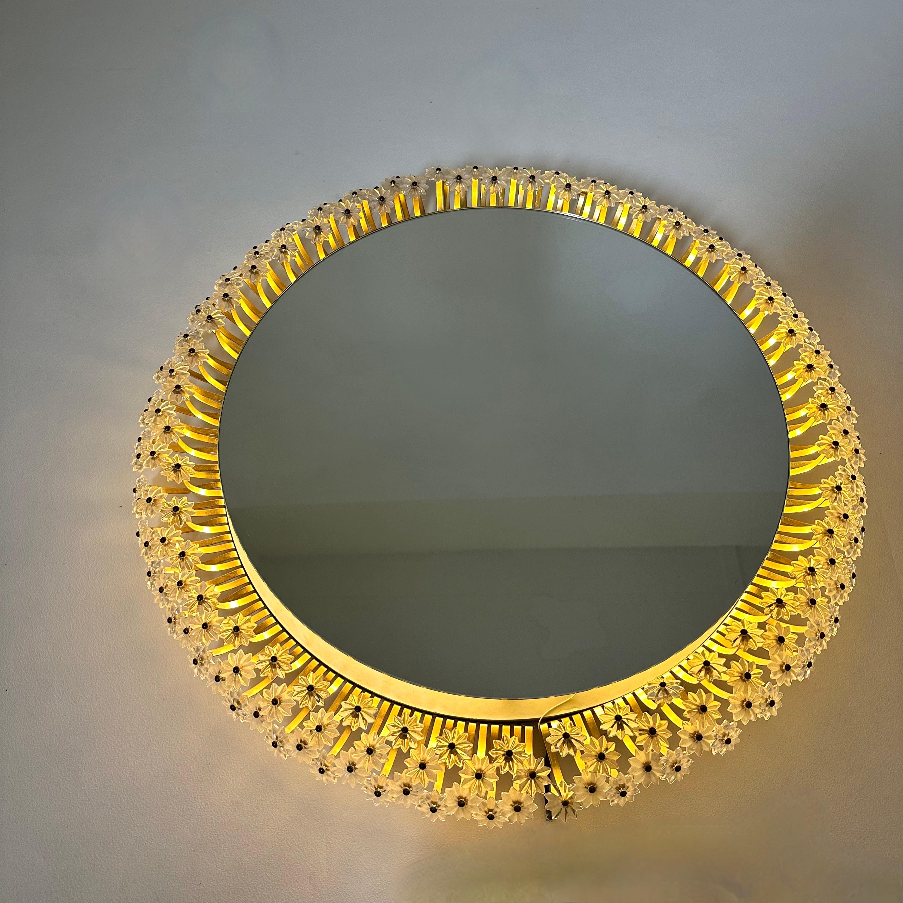 Miroir à contre-jour vintage par Emil Stejnar pour Rupert Nikoll 1950s en vente 6