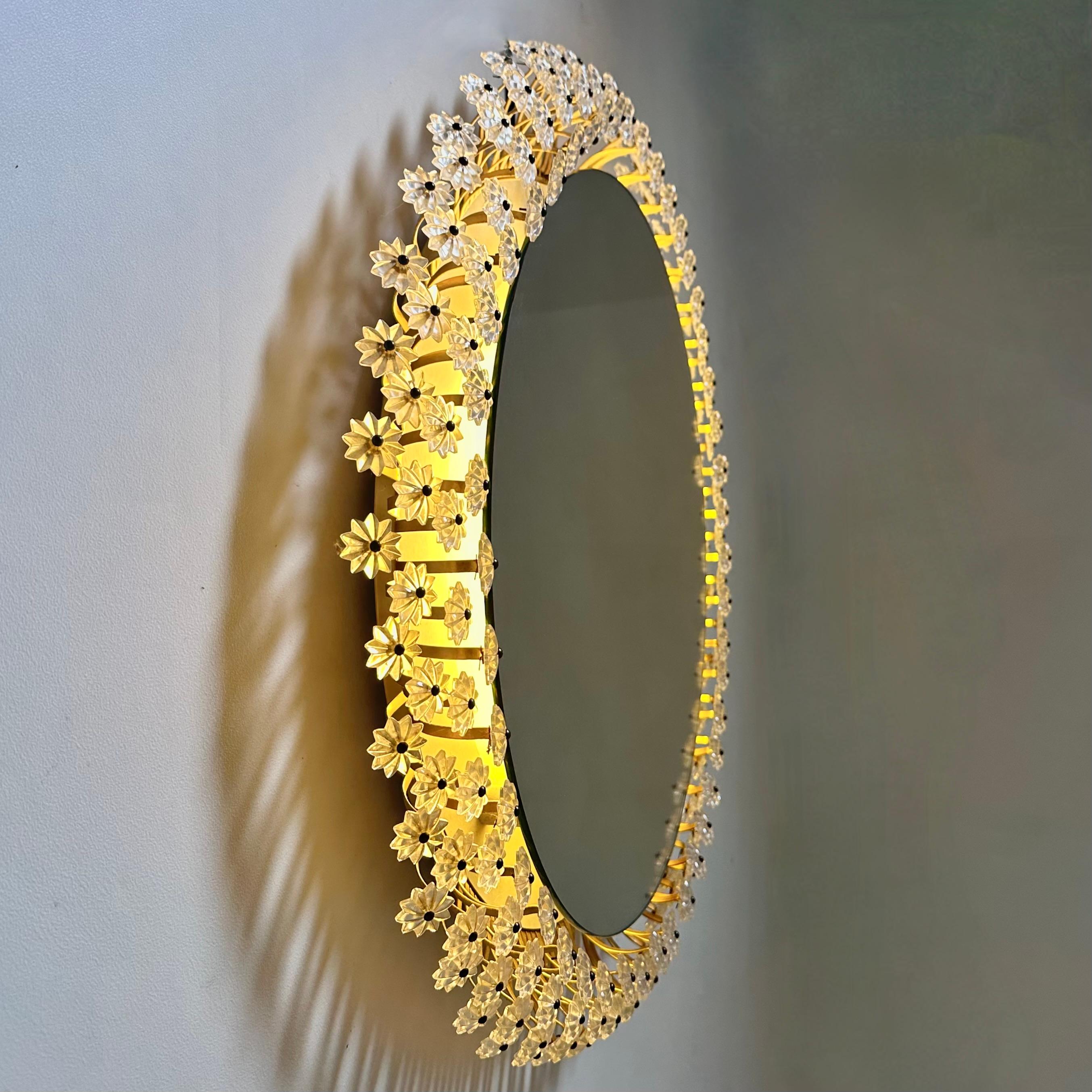 Miroir à contre-jour vintage par Emil Stejnar pour Rupert Nikoll 1950s en vente 7