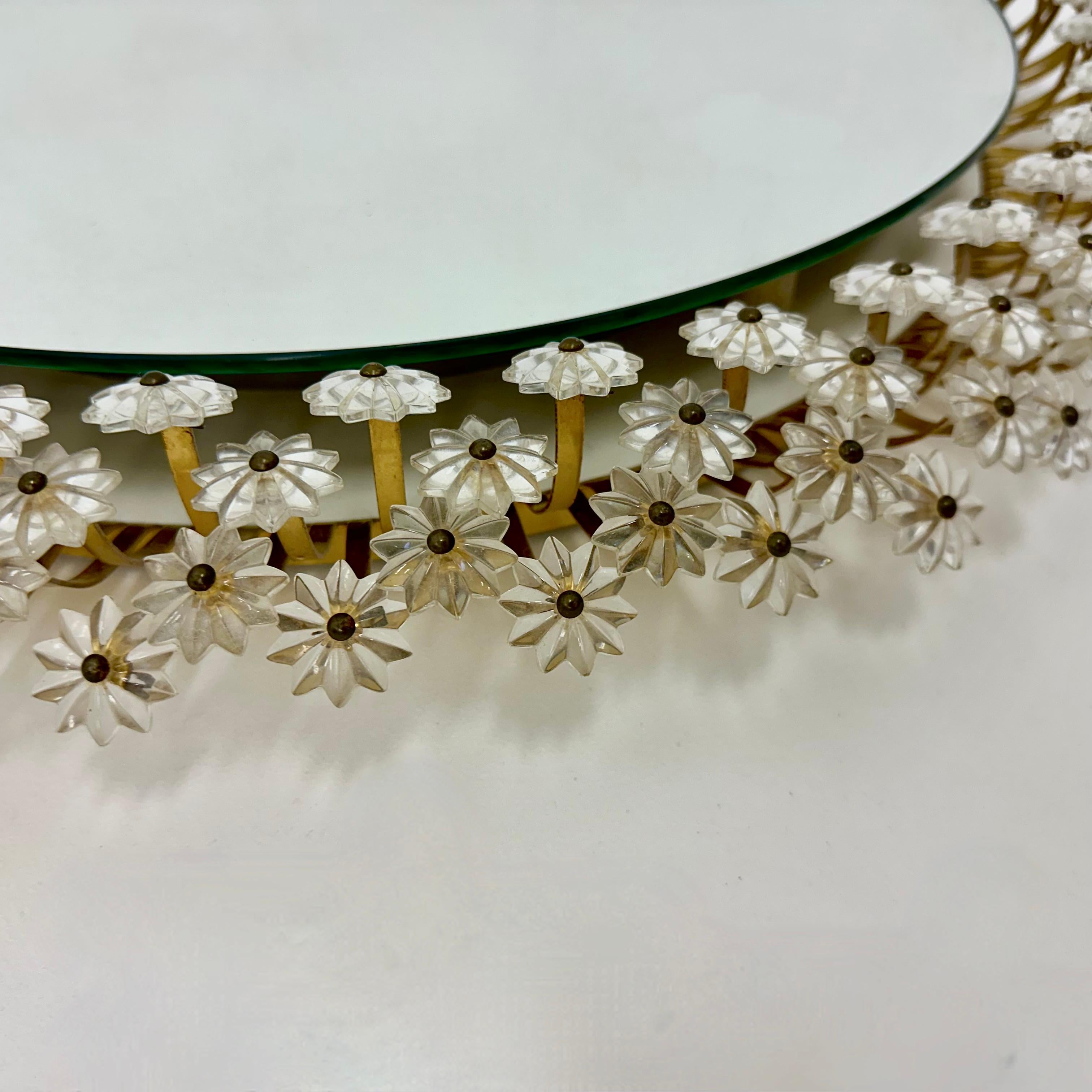 Métal Miroir à contre-jour vintage par Emil Stejnar pour Rupert Nikoll 1950s en vente