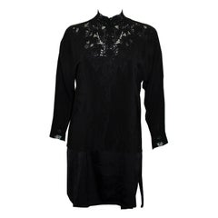 Vintage Back Silk Hanae Mori Blouse with Lace Detail