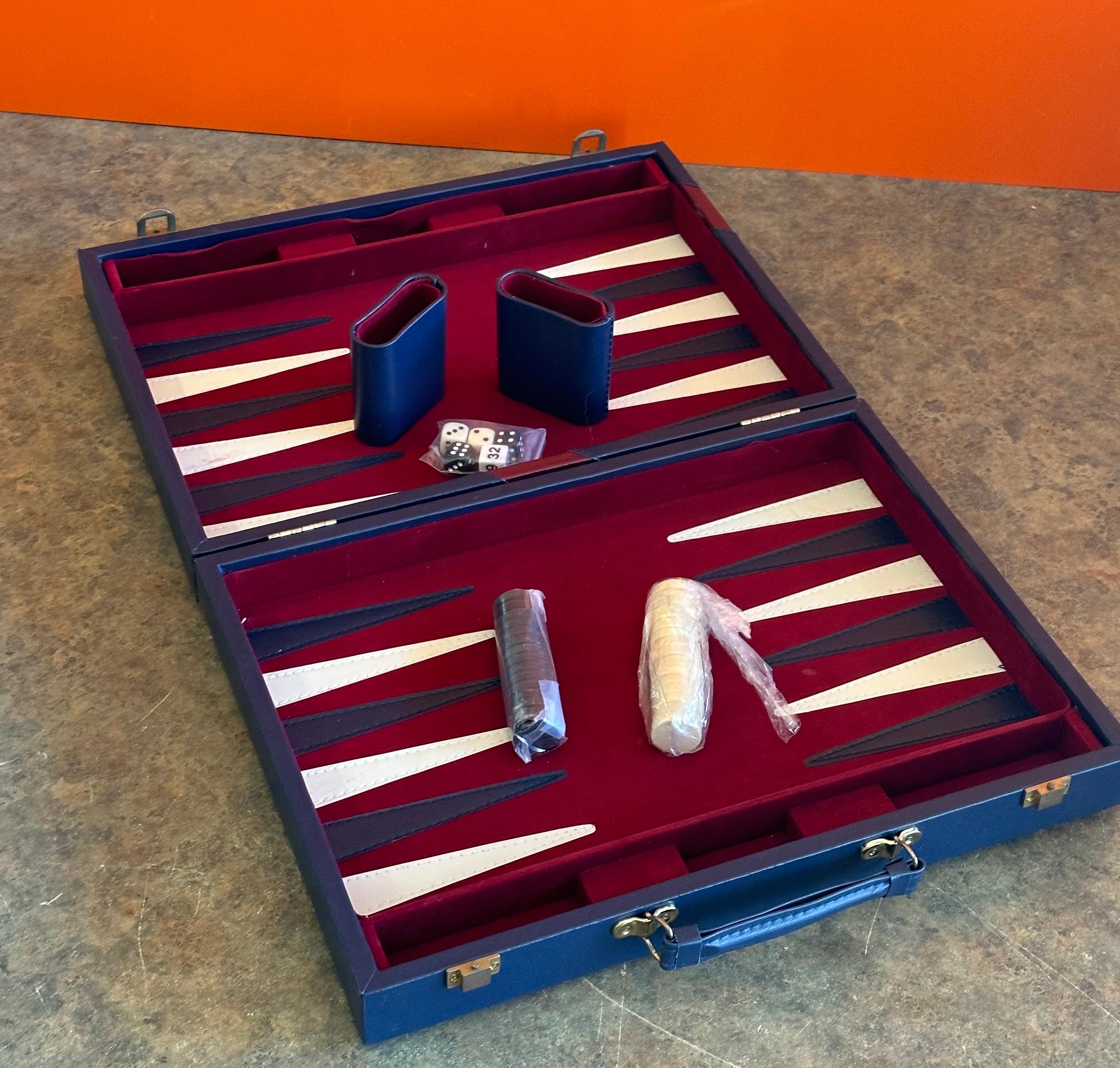 Vintage Backgammon Bakelite Game Set with Dominoes, Cribbage - New Old Stock For Sale 6