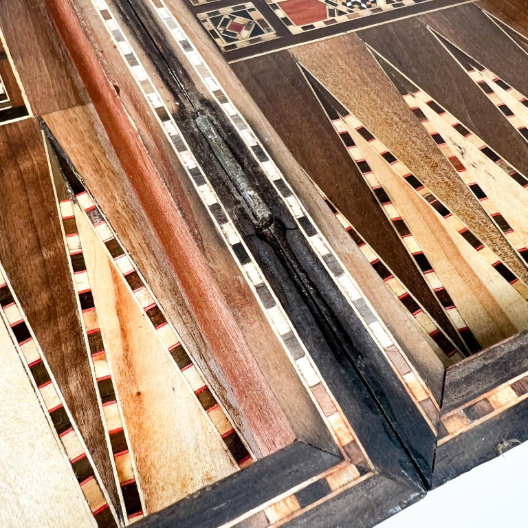 Moroccan Backgammon Game Board Chess Box Intricate Wood Marquetry MOP ...